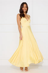 Dazzling Opulence Maxi Dress Lemon