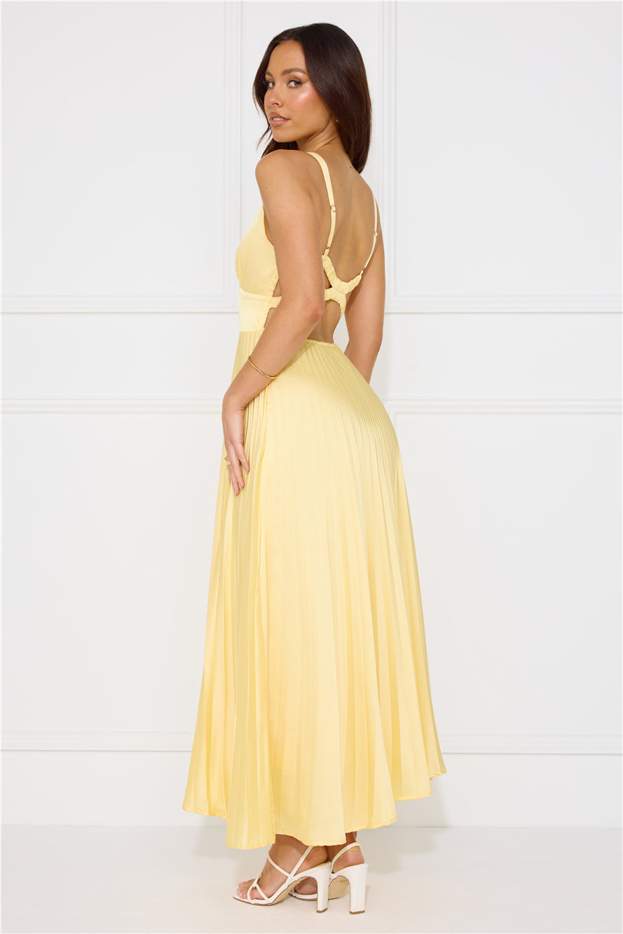 Dazzling Opulence Maxi Dress Lemon