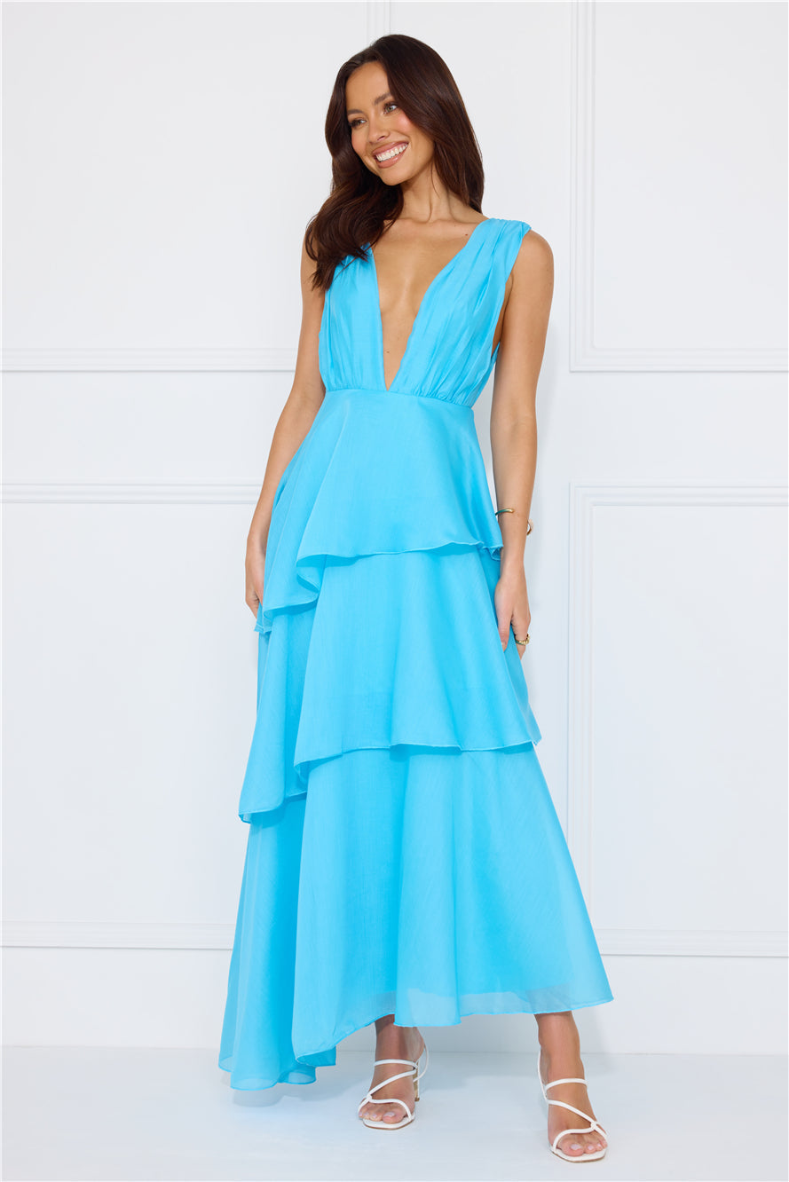 Fashion Zone Maxi Dress Blue