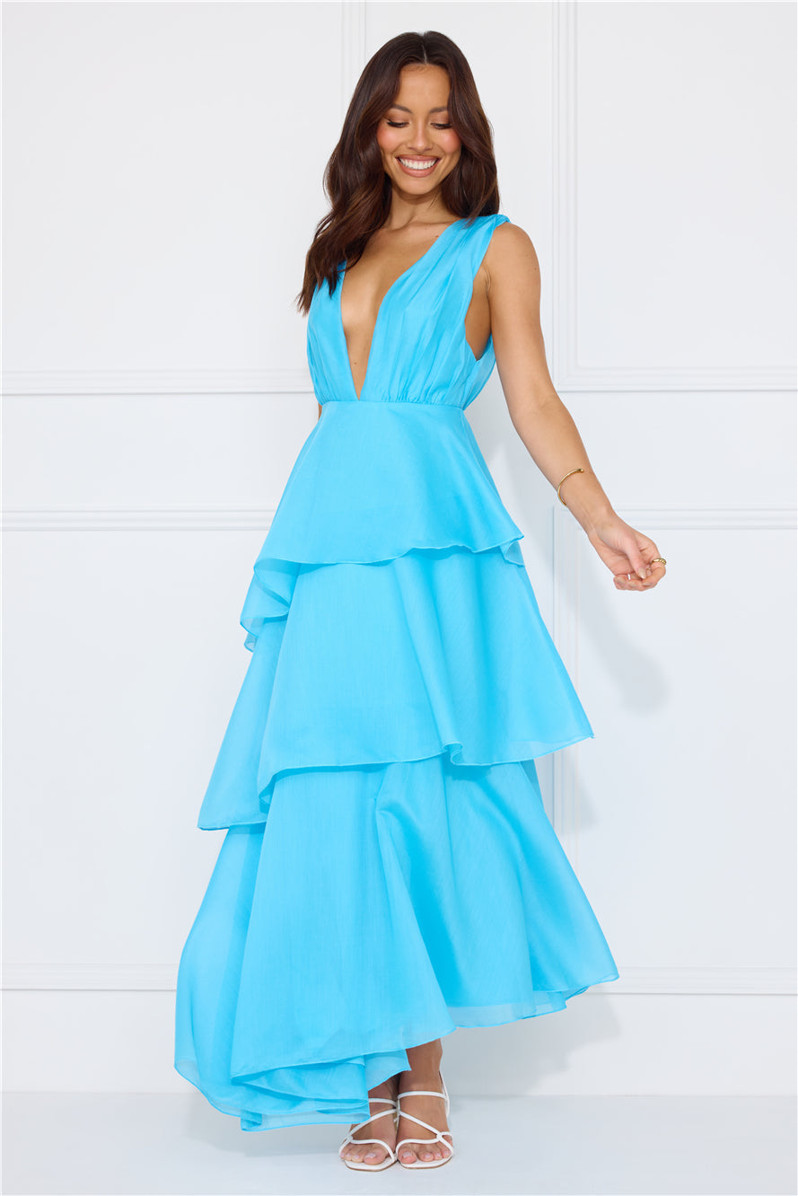 Fashion Zone Maxi Dress Blue