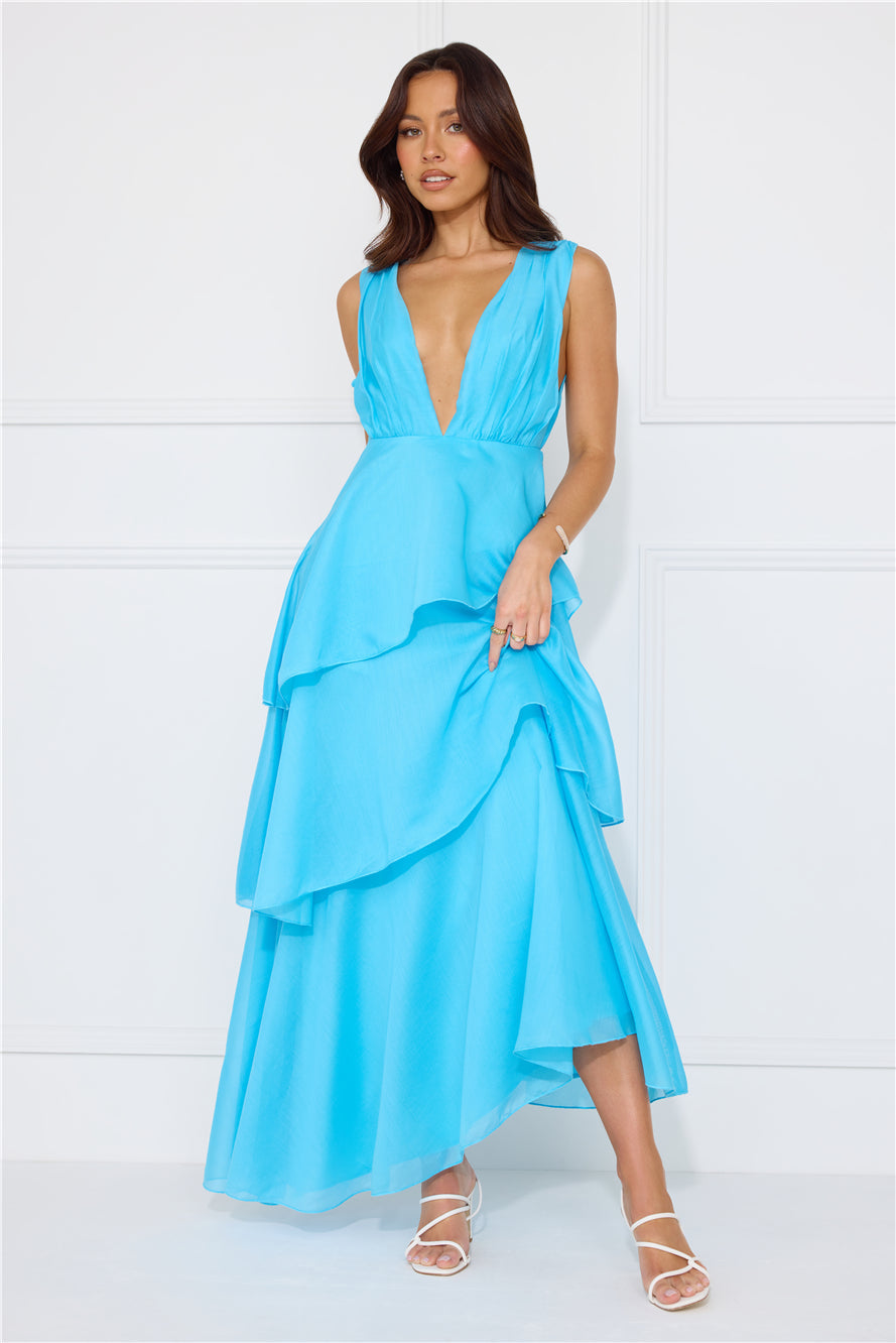 Fashion Zone Maxi Dress Blue