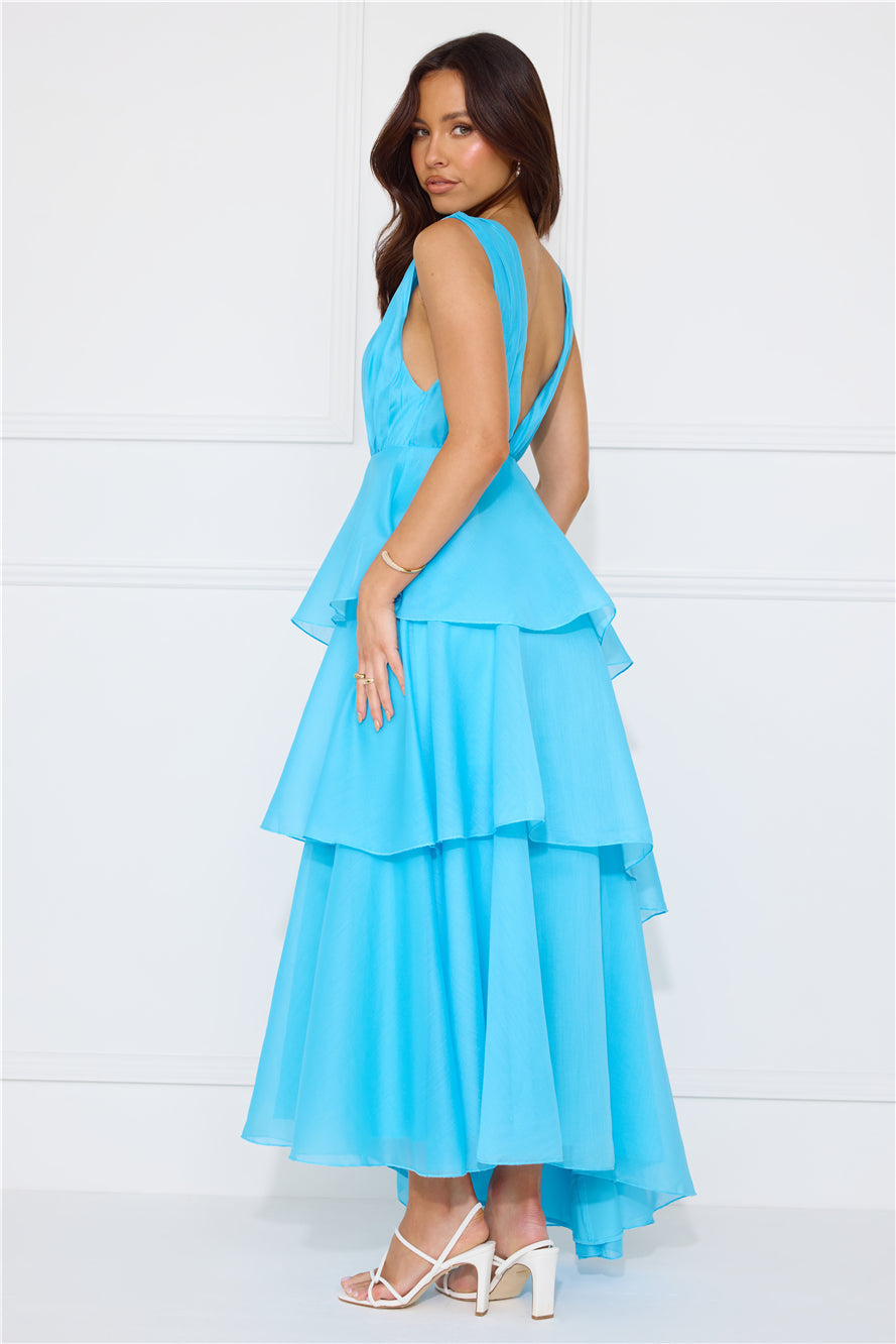 Fashion Zone Maxi Dress Blue