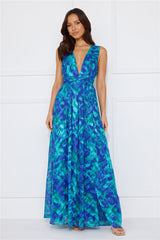 Exquisite Extravaganza Maxi Dress Blue