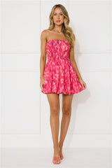 Bailey Loves Strapless Bubble Mini Dress Pink