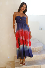 Night Fantasy Strapless Maxi Dress Purple