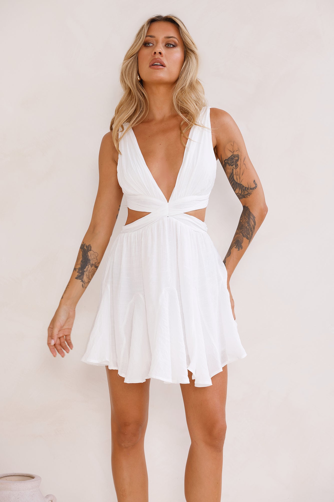 Exciting Season Mini Dress White