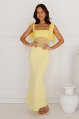 Illuminating Love Mesh Maxi Dress Yellow