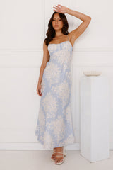 Luxurious High Tea Maxi Dress Blue