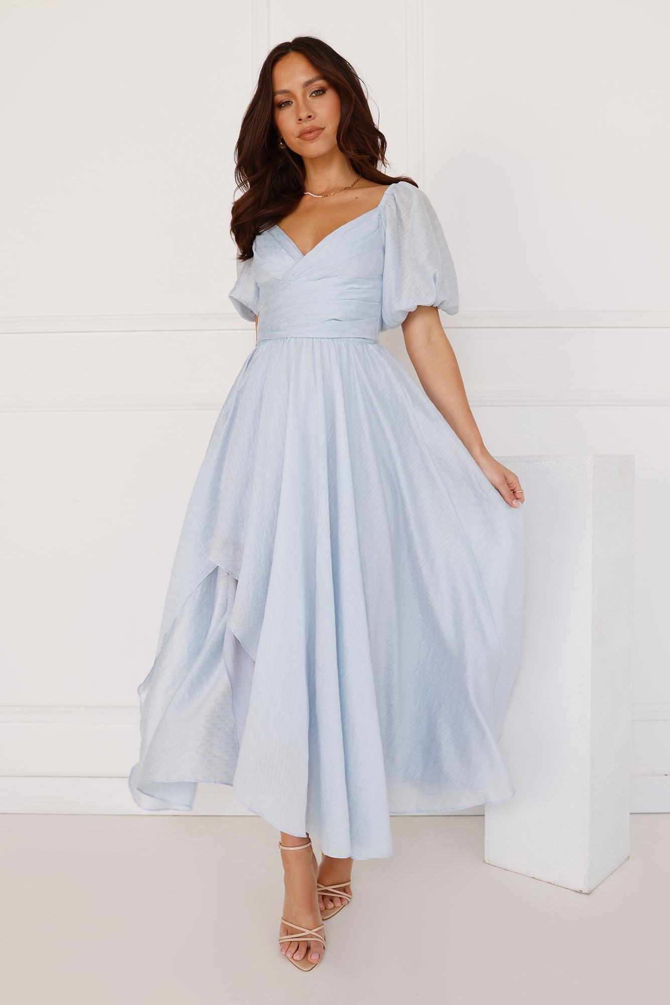 Gentle Breeze Midi Dress Blue