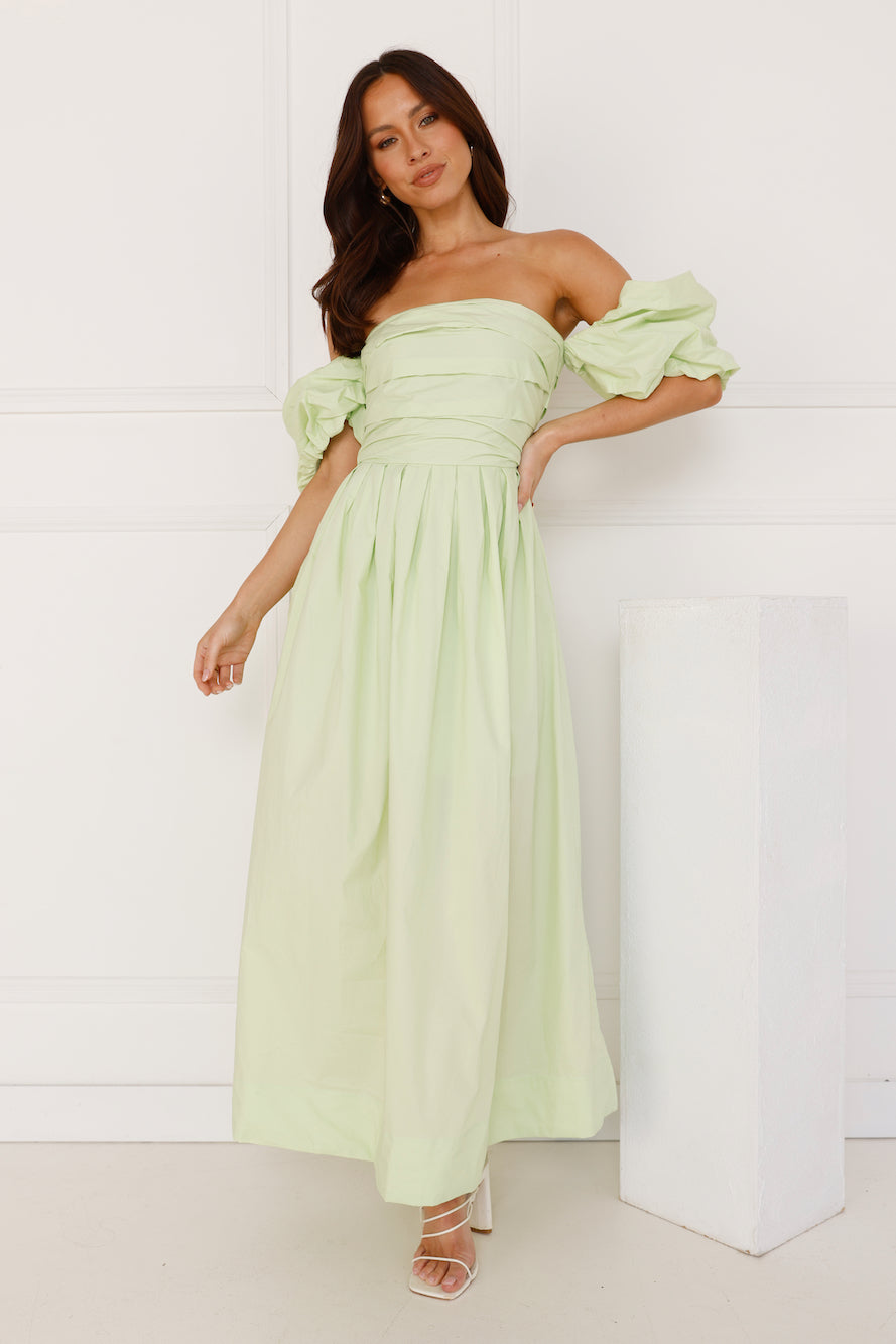 Birthday Picnic Maxi Dress Green