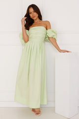 Birthday Picnic Maxi Dress Green