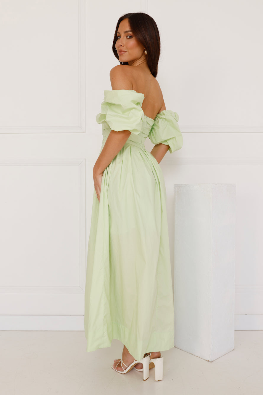 Birthday Picnic Maxi Dress Green