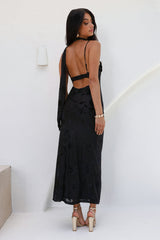 Mysterious Lover Maxi Dress Black