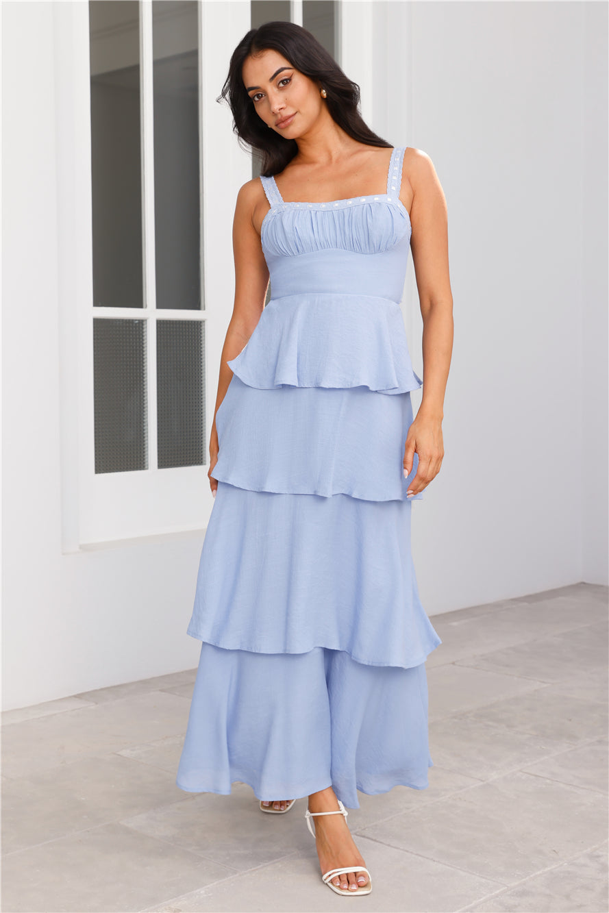 Ocean Spray Maxi Dress Blue