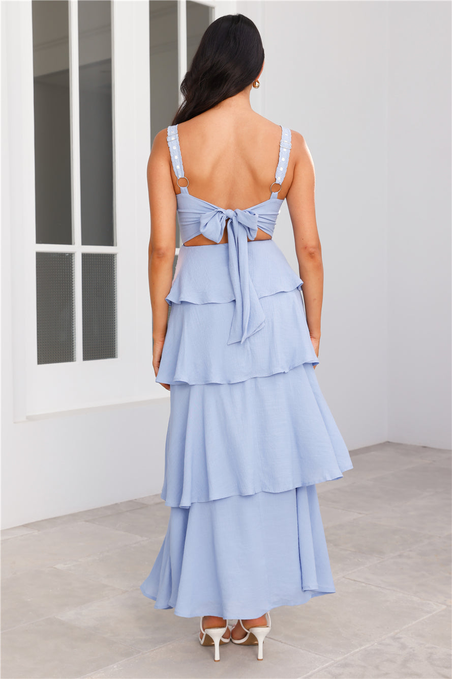 Ocean Spray Maxi Dress Blue