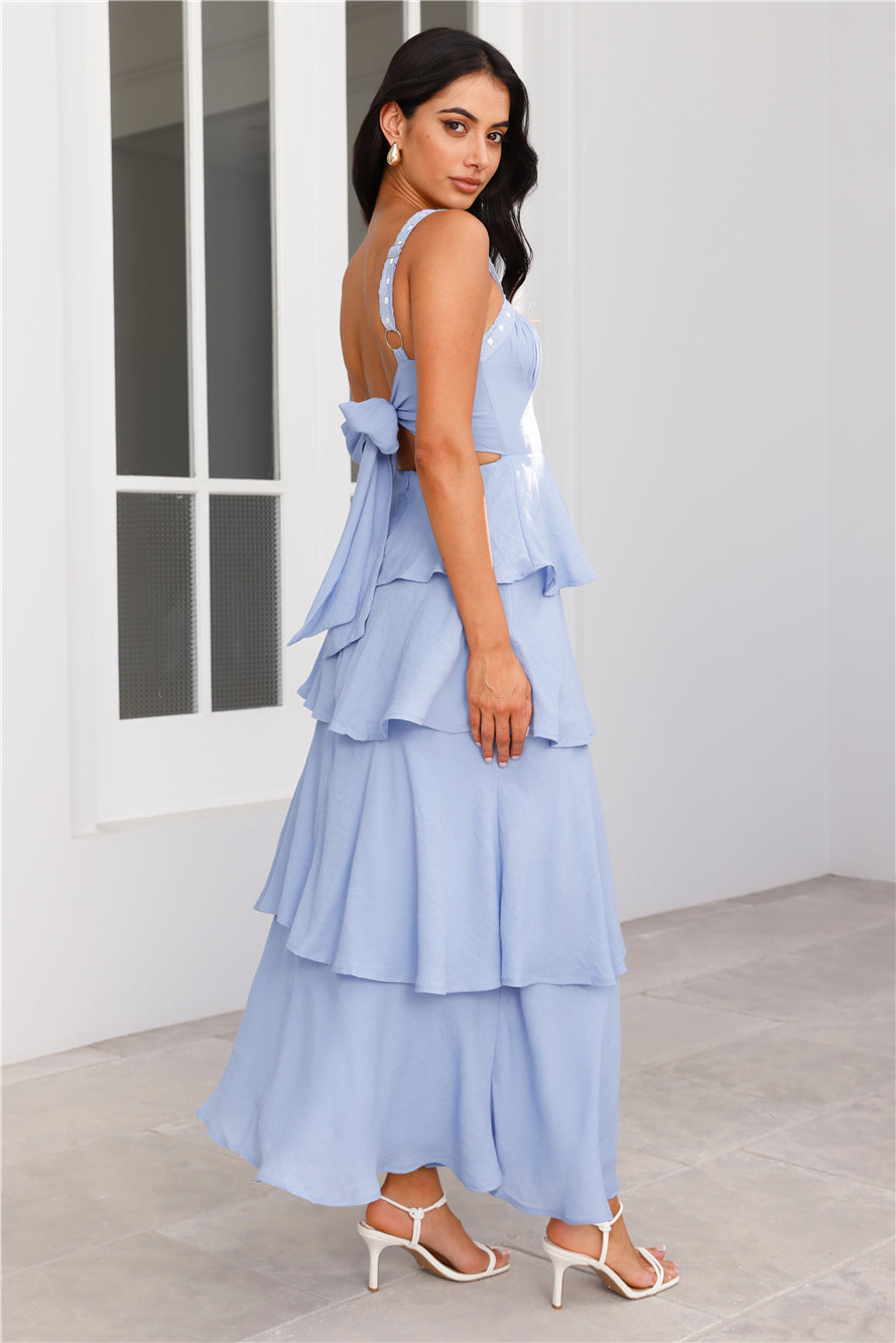 Ocean Spray Maxi Dress Blue