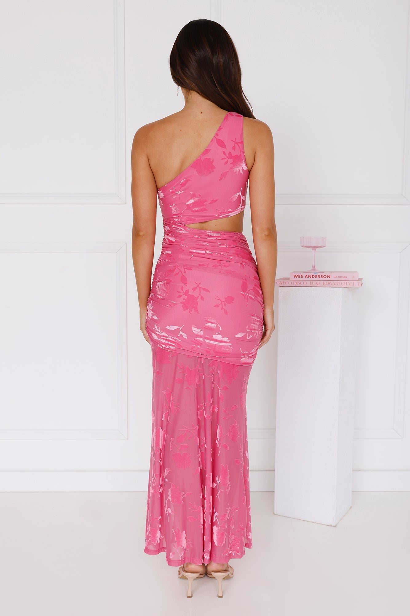 Fashion Fix One Shoulder Maxi Dress Pink