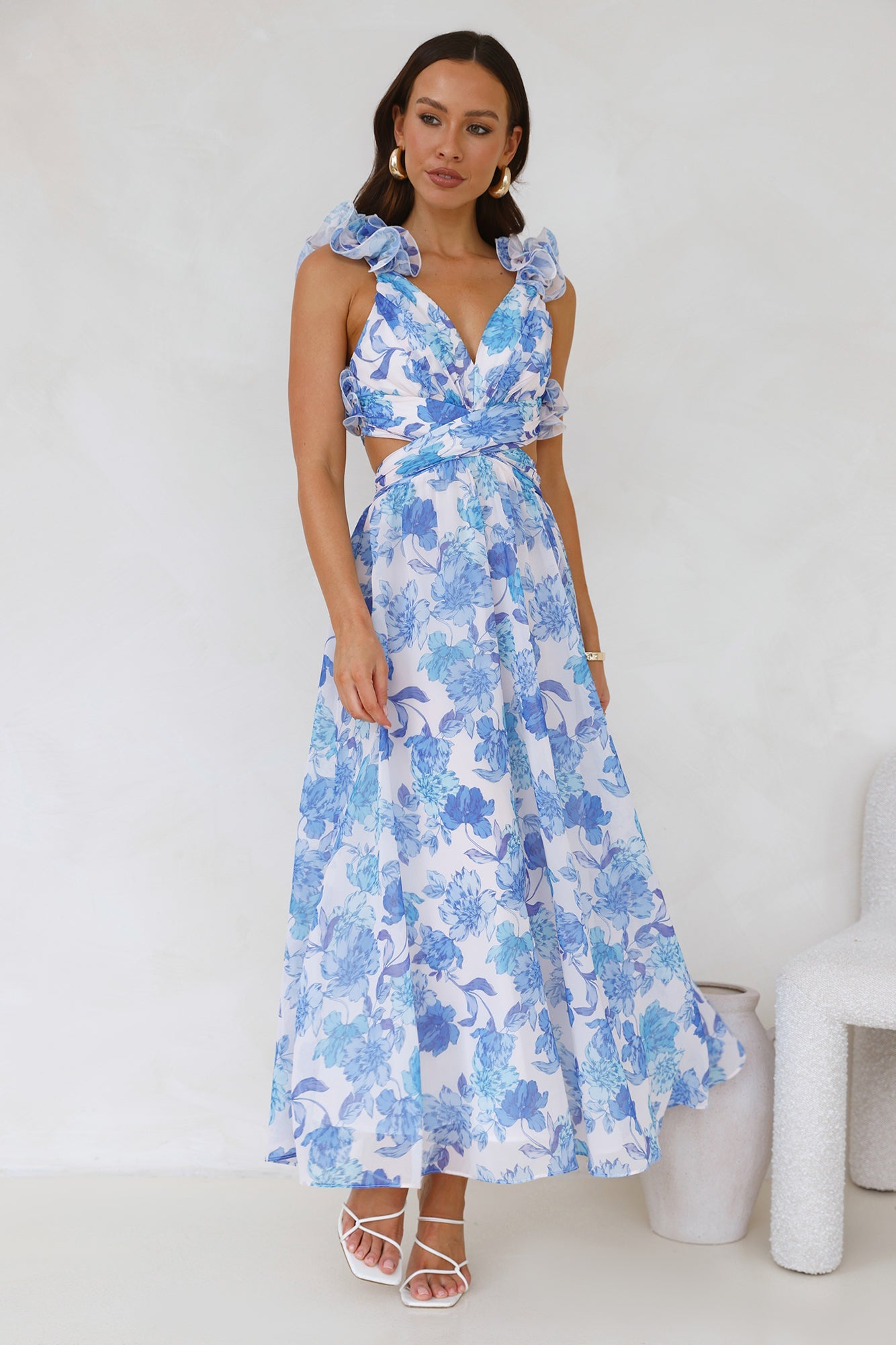 Extra Guest Maxi Dress Blue