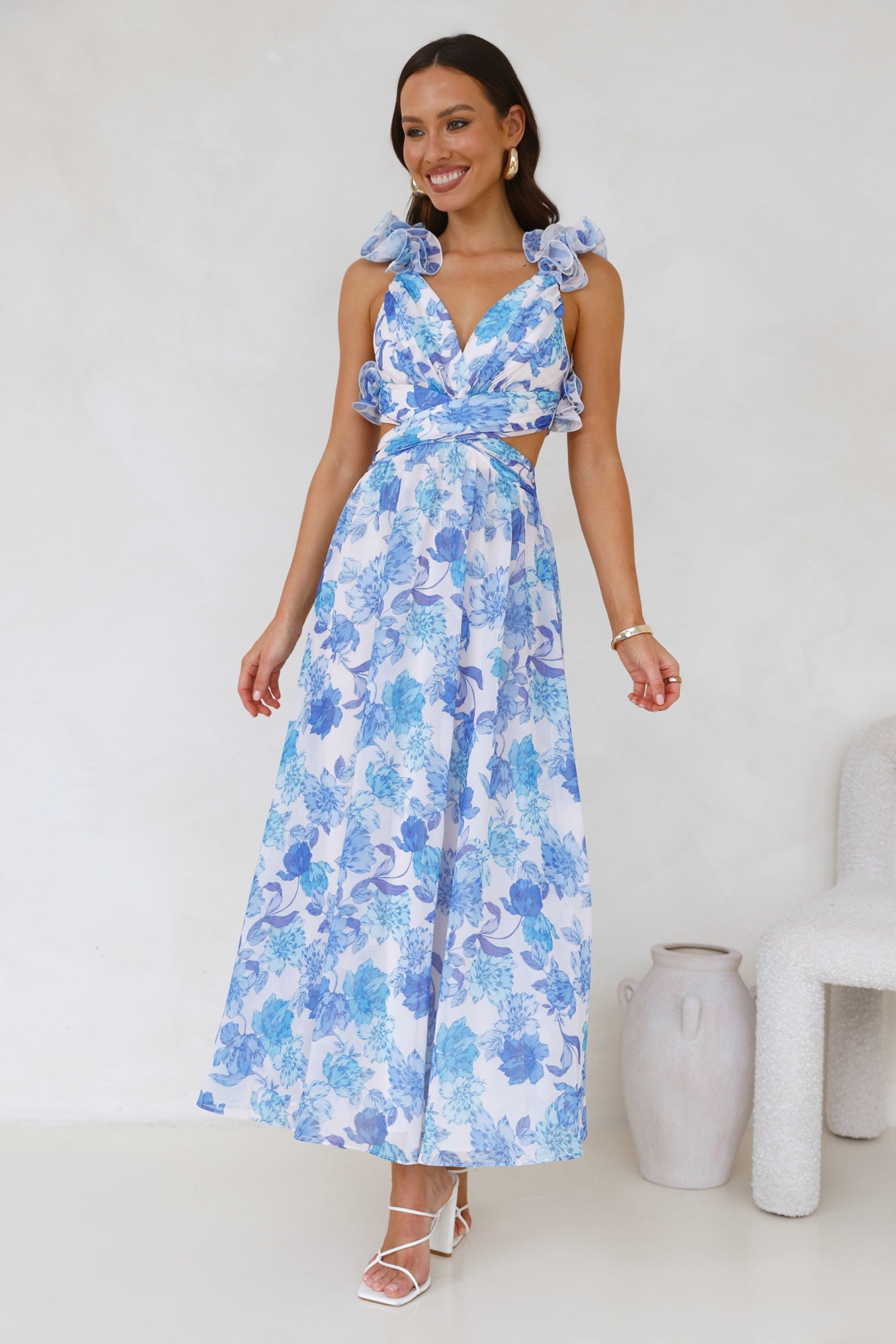 Extra Guest Maxi Dress Blue