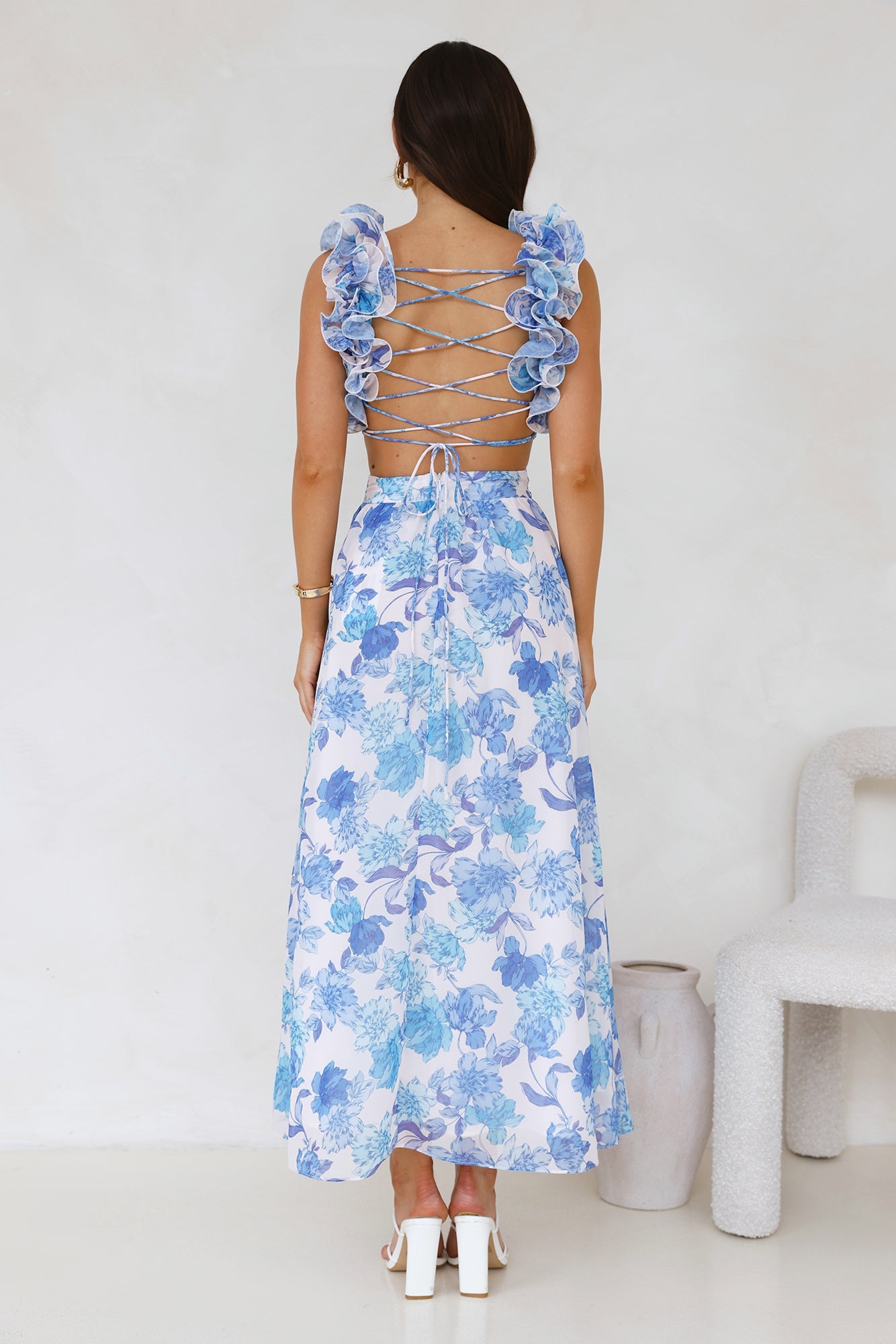 Extra Guest Maxi Dress Blue