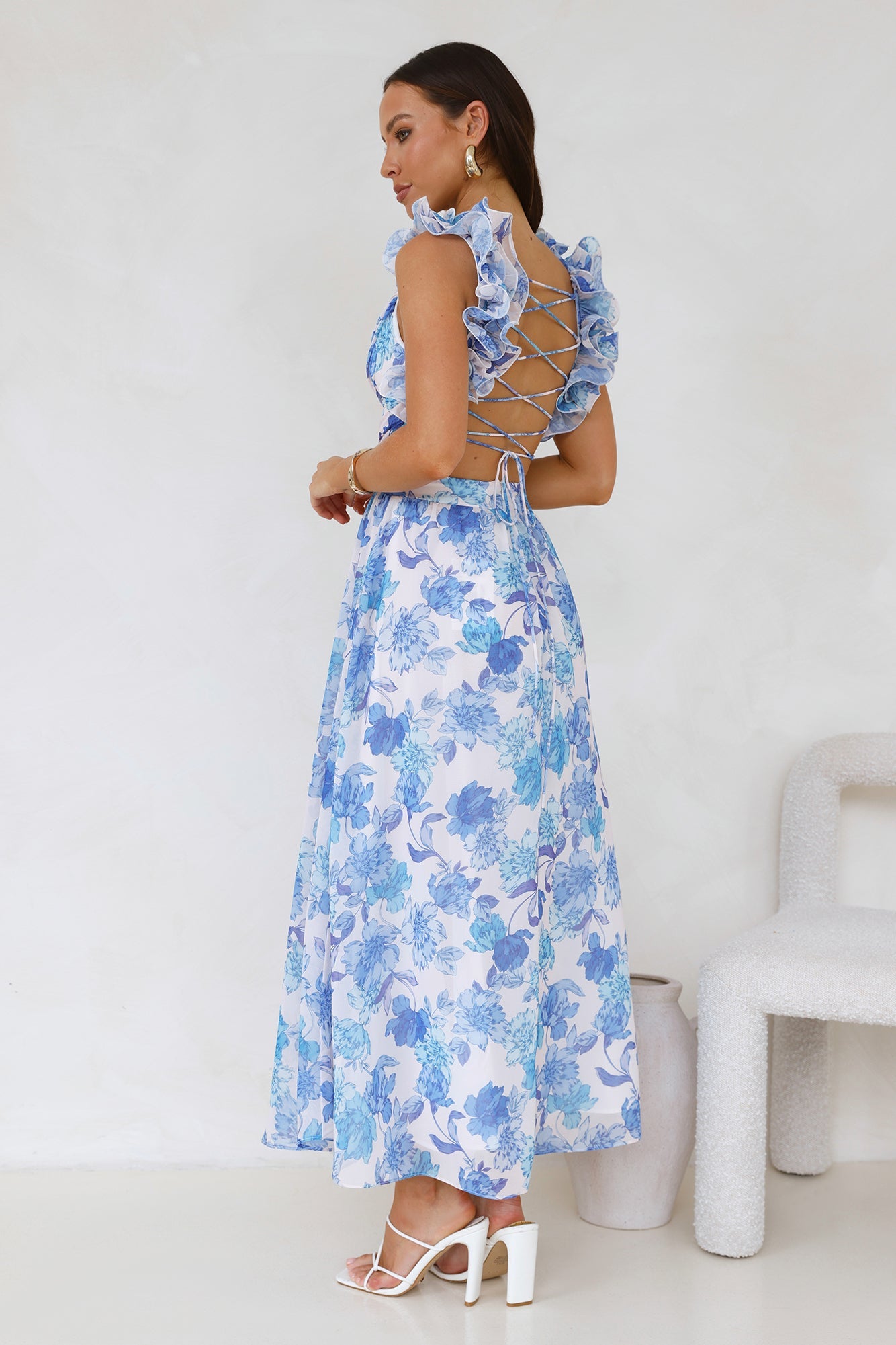 Extra Guest Maxi Dress Blue