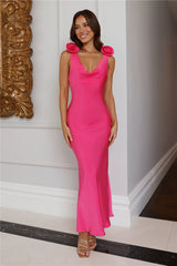 Event Of All Events Satin Maxi Dress Pink