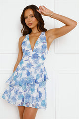 Fabulous In The Spring Mini Dress Blue