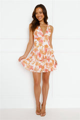 Fabulous In The Spring Mini Dress Orange