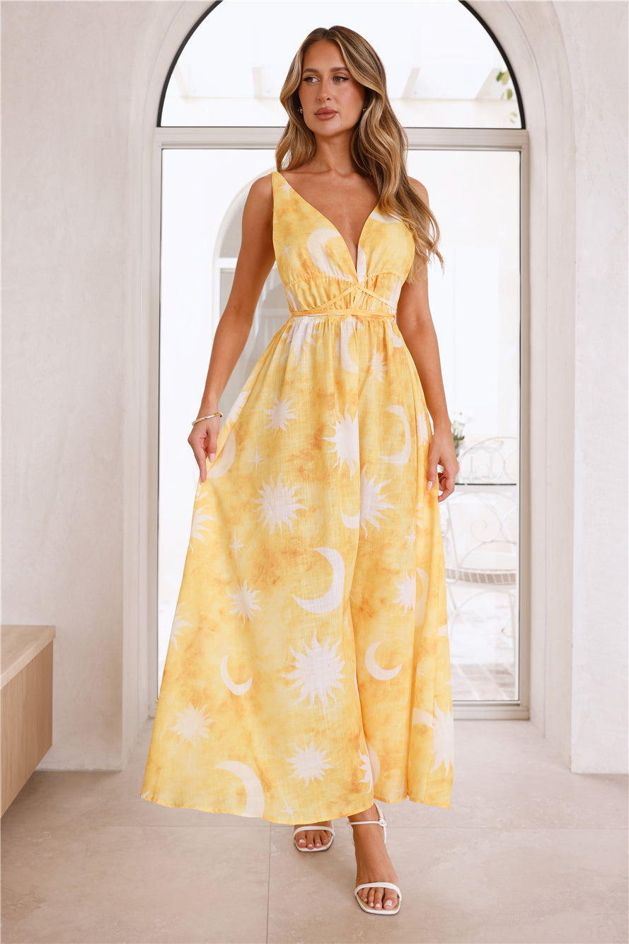 Blazing Sun Maxi Dress Yellow