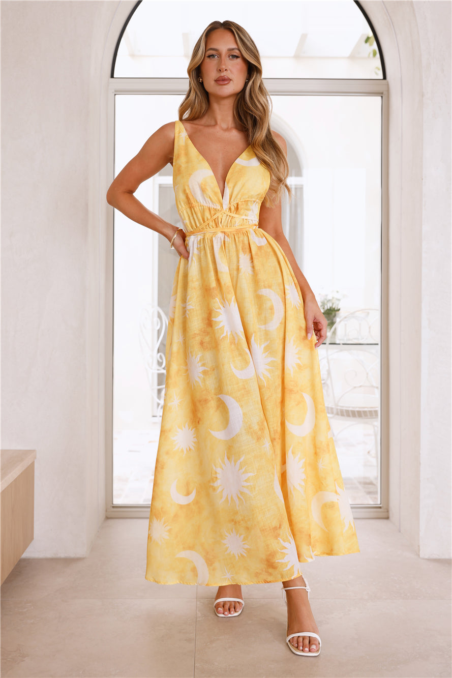 Blazing Sun Maxi Dress Yellow