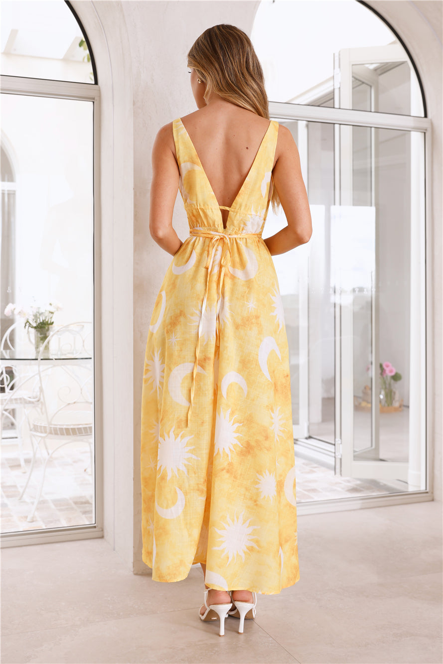 Blazing Sun Maxi Dress Yellow