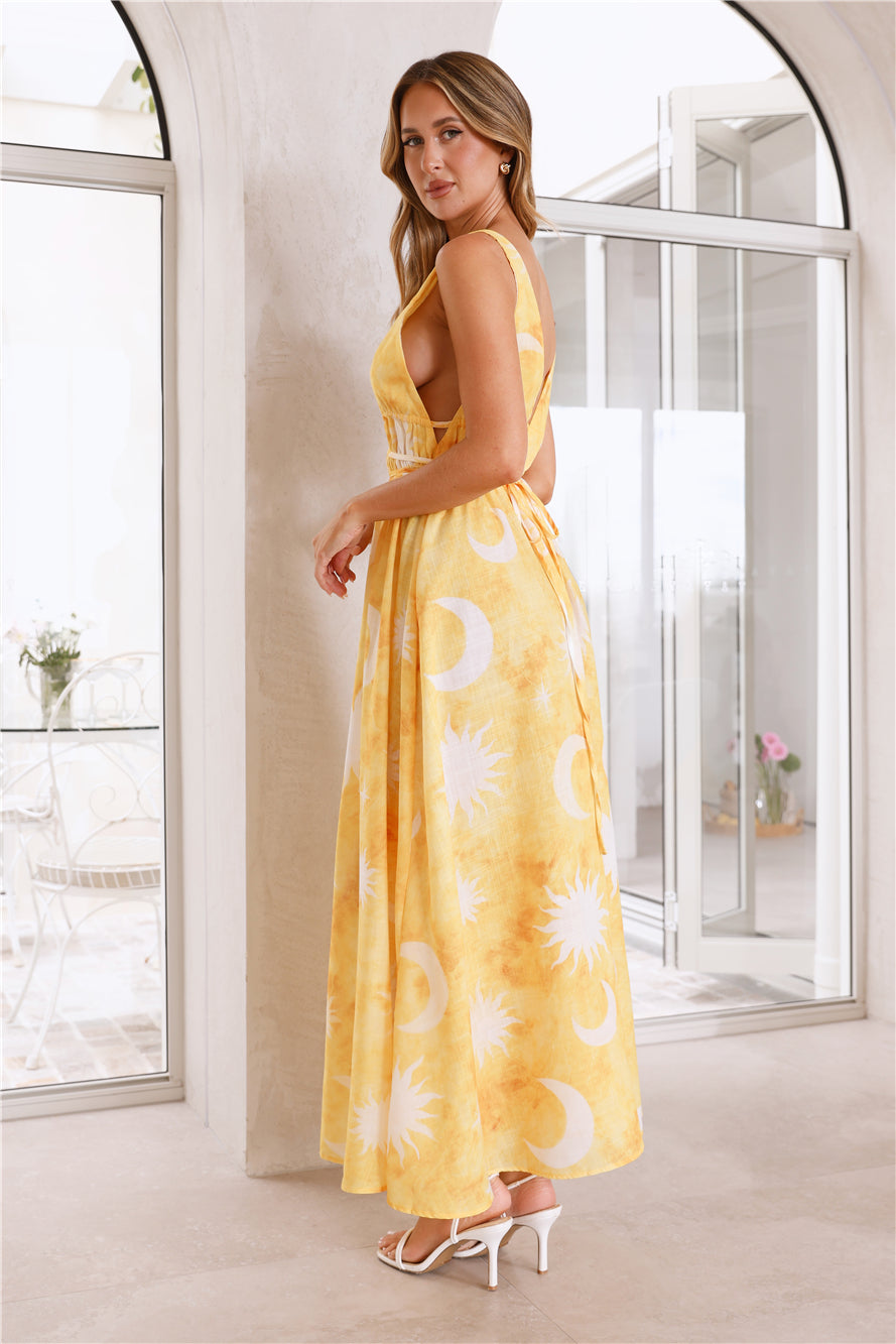 Blazing Sun Maxi Dress Yellow