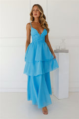 One True Love Maxi Dress Blue