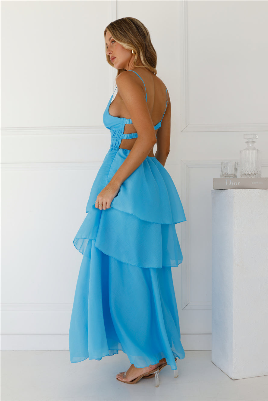 One True Love Maxi Dress Blue