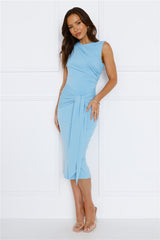 Desk To Bar Midi Dress Blue