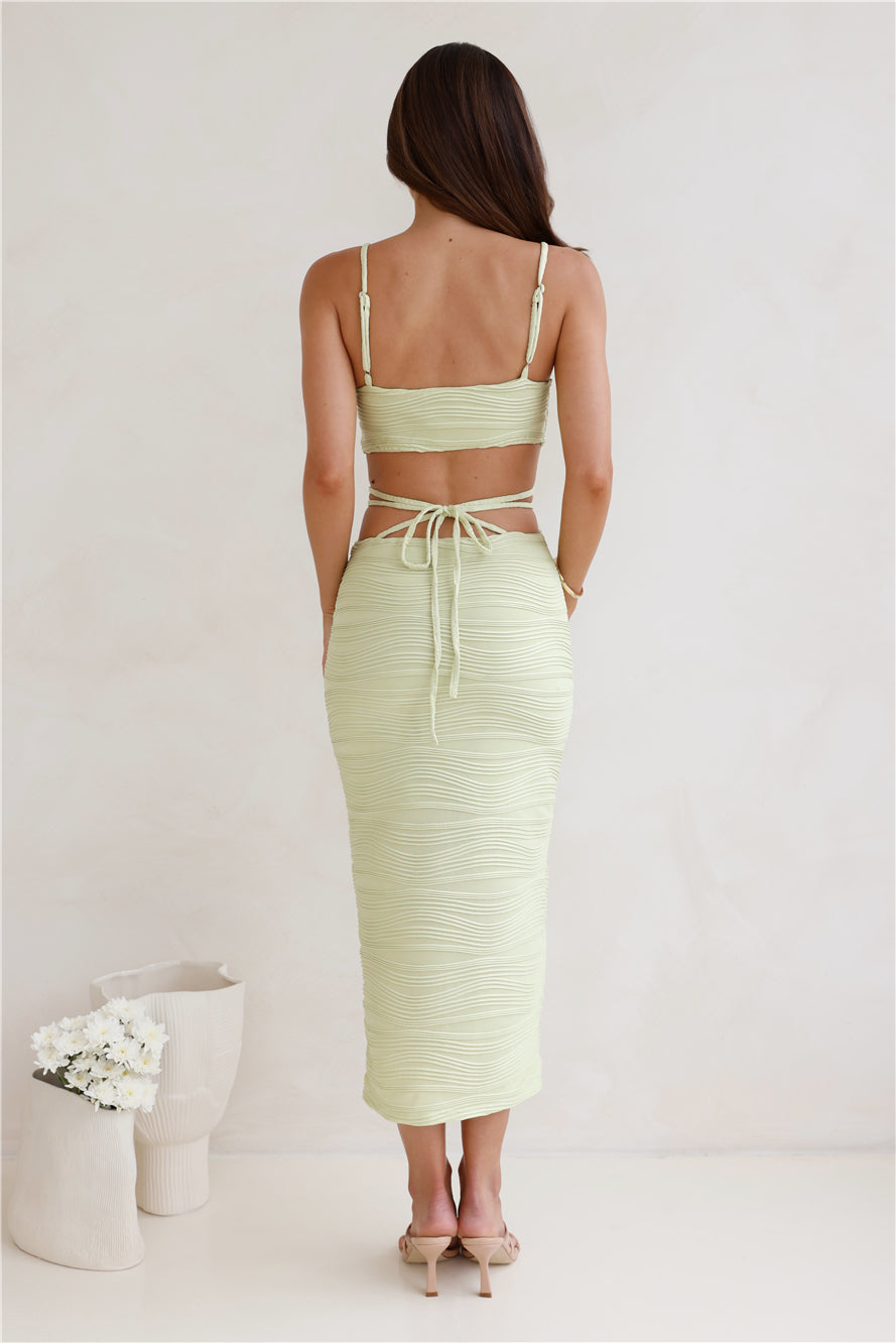 Expanding Horizons Midi Dress Green