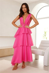 Fashion Zone Maxi Dress Hot Pink