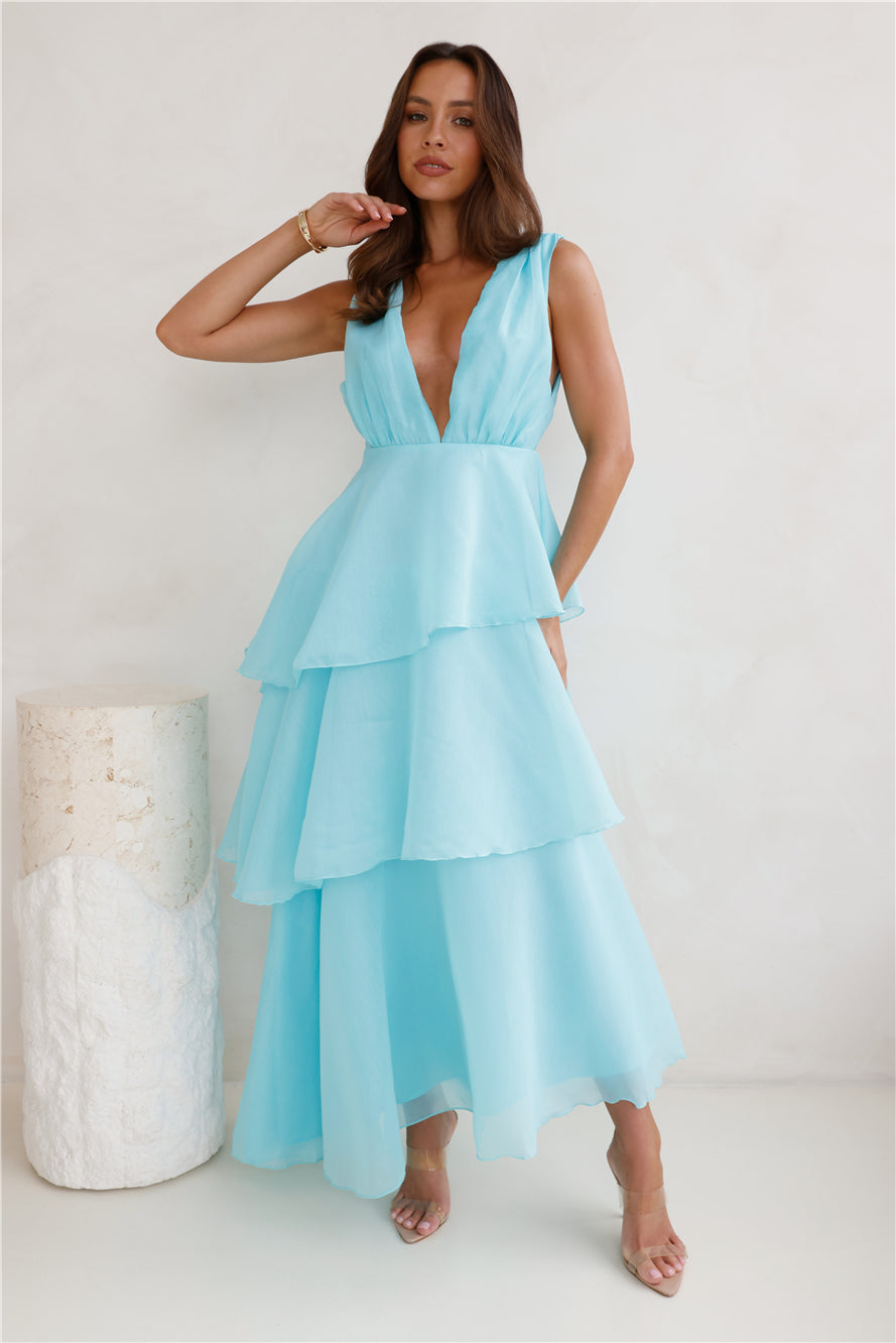 Fashion Zone Maxi Dress Aqua