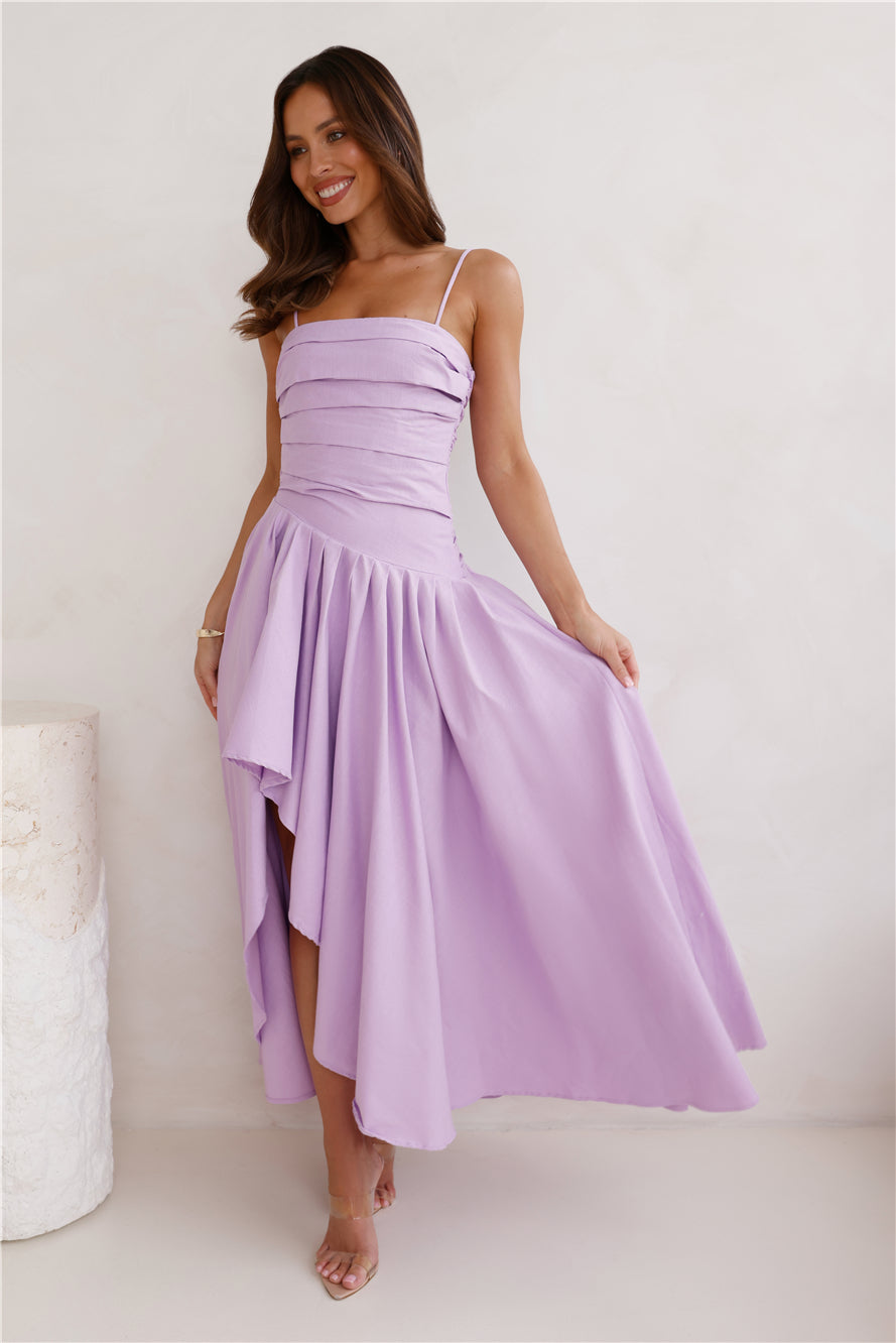 Chasing Sunny Days Midi Dress Lilac