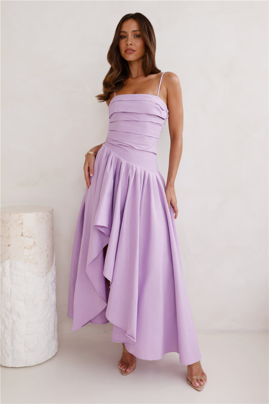 Chasing Sunny Days Midi Dress Lilac