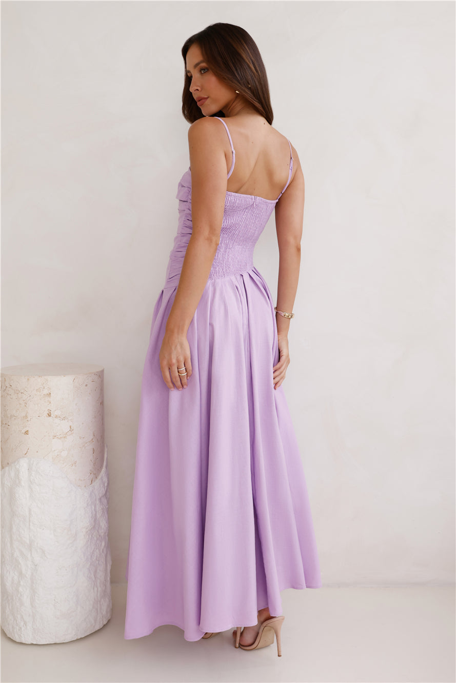 Chasing Sunny Days Midi Dress Lilac