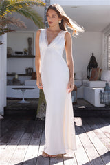 Grandeur Satin Maxi Dress Champagne