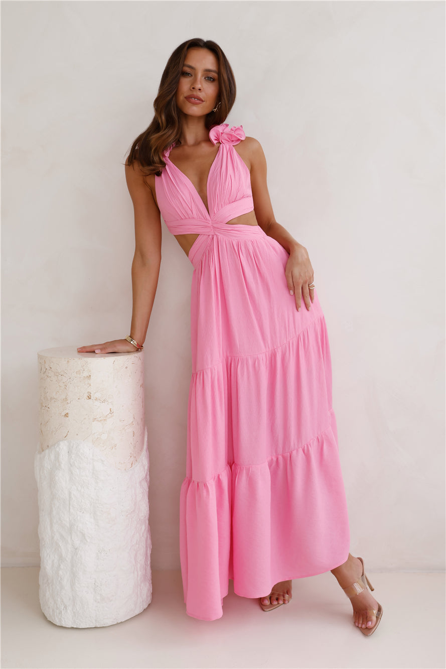 Moonlight Dance Maxi Dress Pink