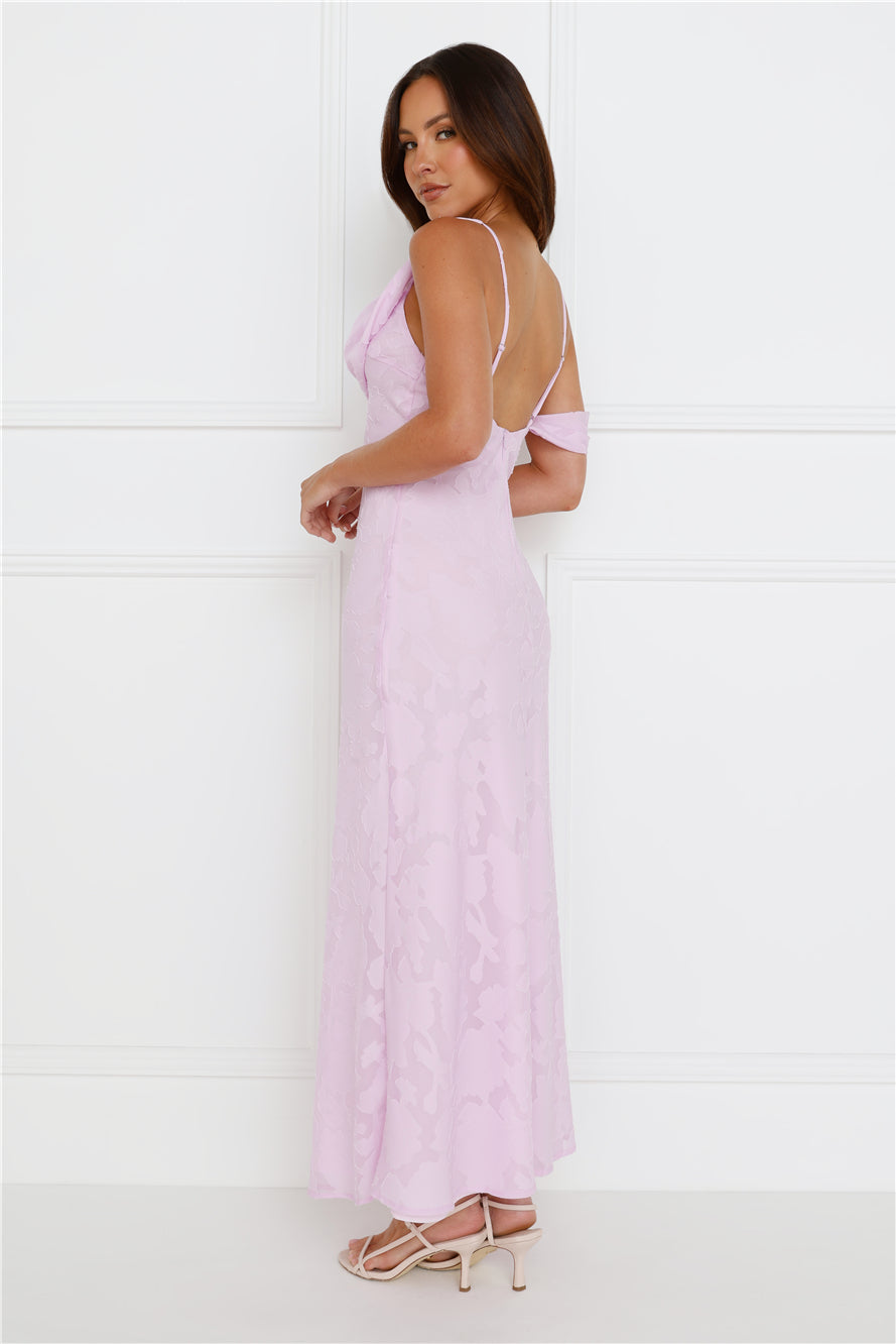 Depend On Me Off Shoulder Maxi Dress Lilac