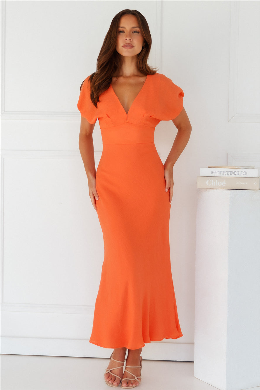 Gilded Maxi Dress Orange