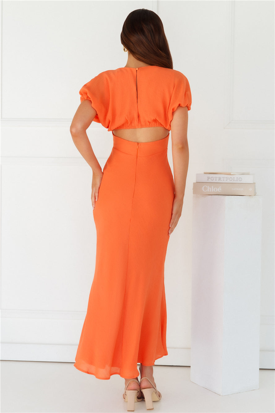 Gilded Maxi Dress Orange