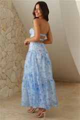 Her Best Version Strapless Maxi Dress Blue