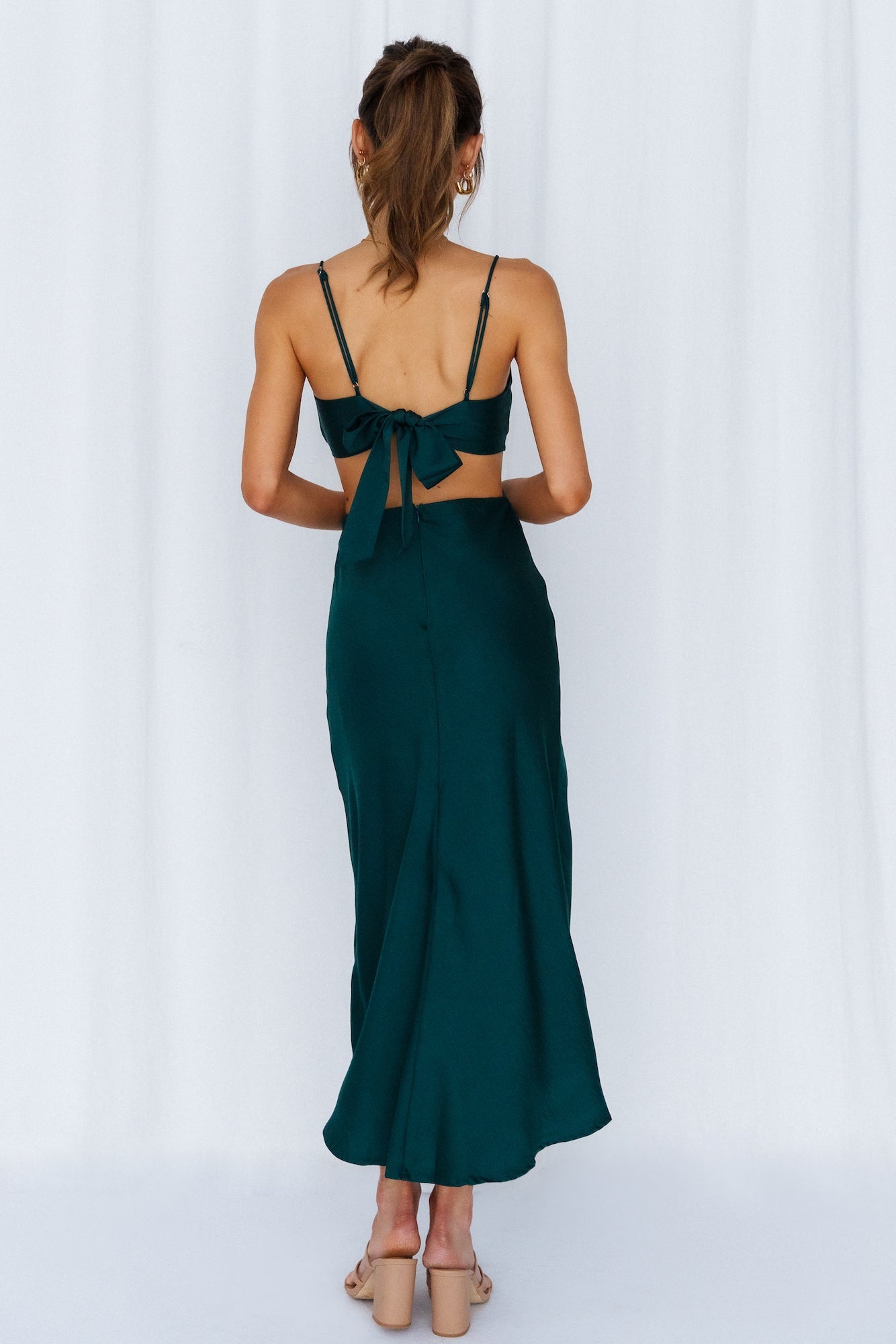 Daytime Affair Midi Dress Forest Green