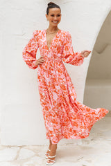 Florally World Midi Dress Floral