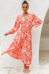 Florally World Midi Dress Floral